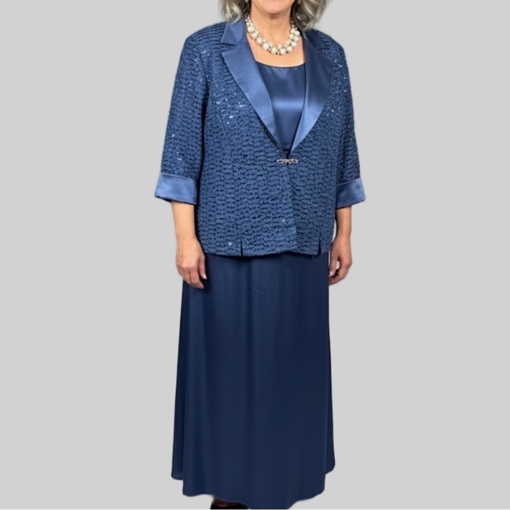 OBLIQUE Blue Mother of the Bride Formal Dress  size 22